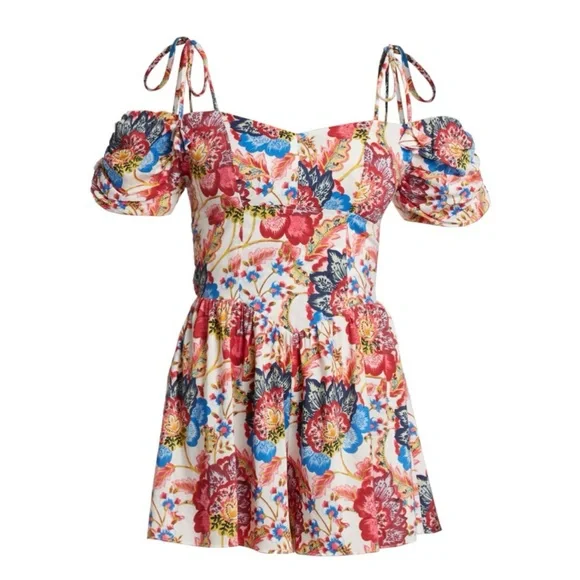 MISA LOS ANGELES
Ruchika Floral Romper size small red blue floral EUC - Picture 6 of 15